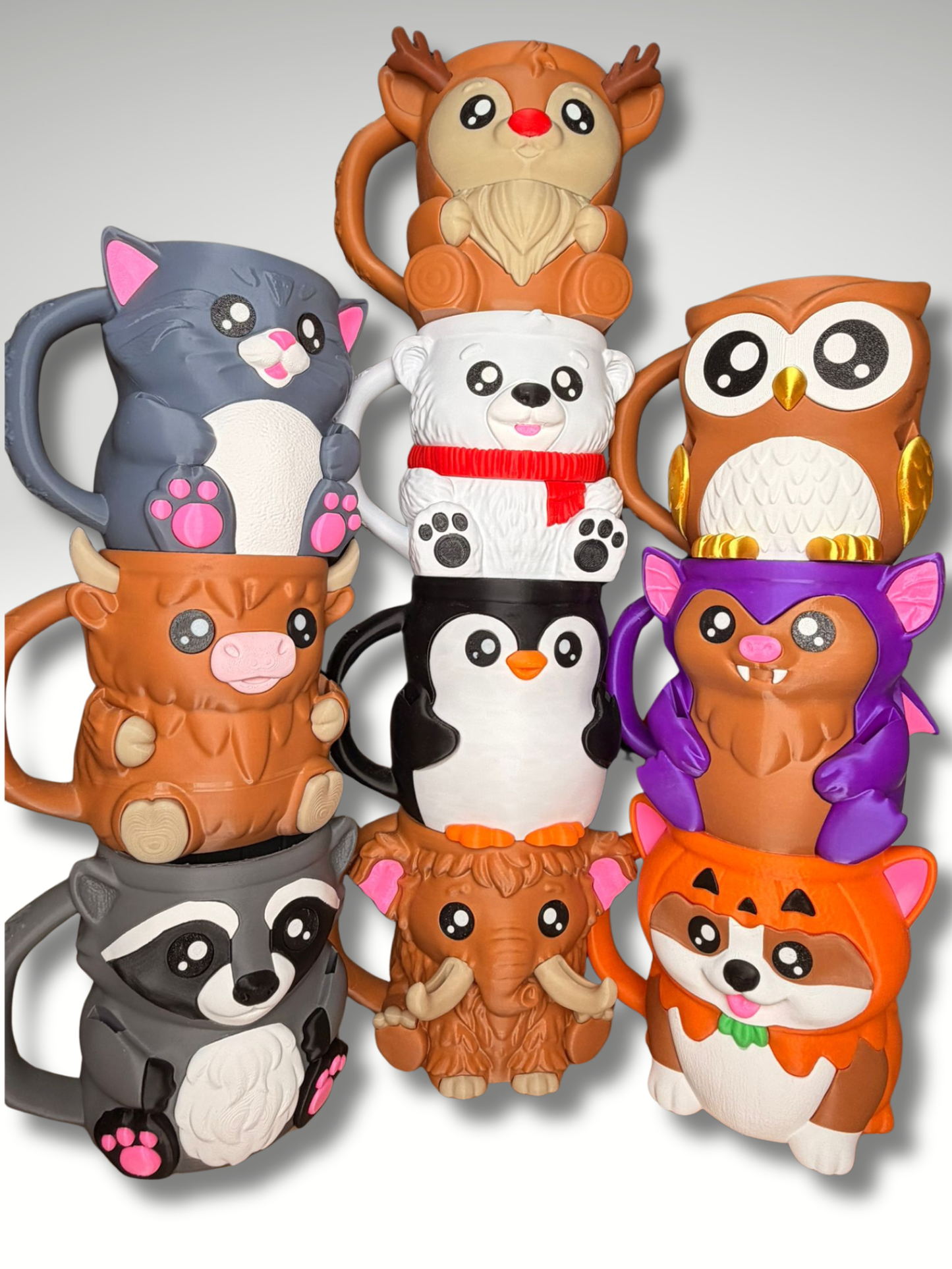 Sammy the Sloth Ice Cream Holder - 3D Printed Cute Ice Pint Holder - display example