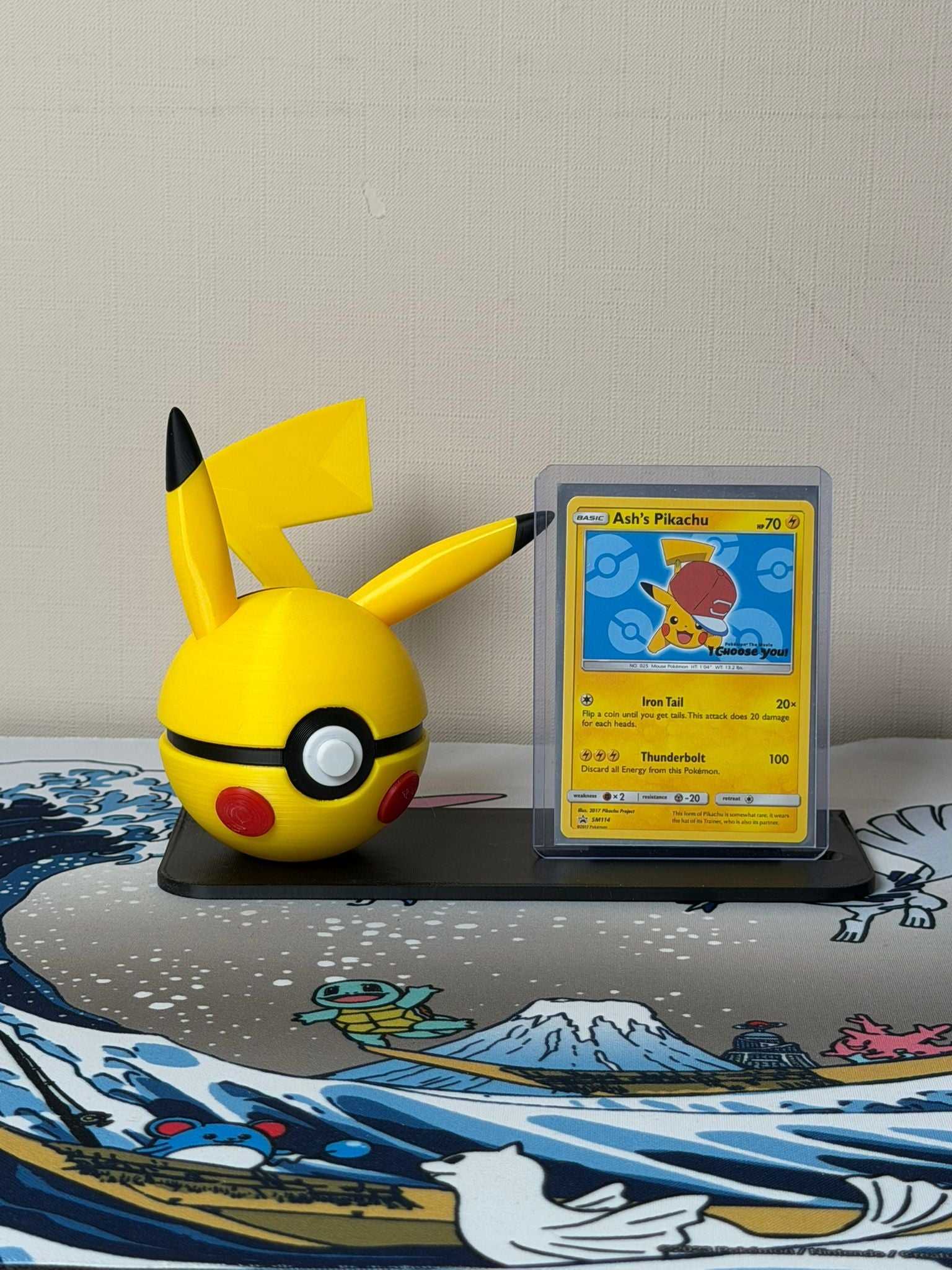 Pikachu Character Ball Trading Card Display Stand