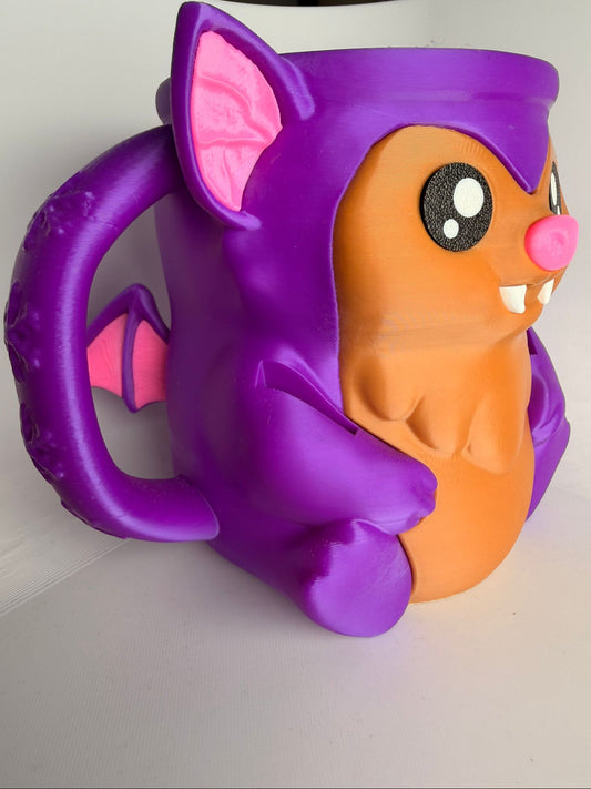 Bramble the Bat Ice Cream Holder - 3D Printed Cute Ice Pint Holder - alternate angle
