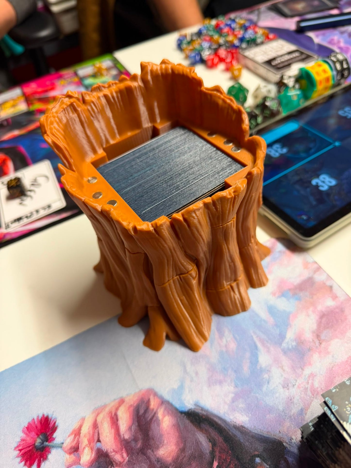 Fantasy Mage Forest Deckbox - 3D Printed EDH Card Storage for 100+ Sleeved TCG Cards