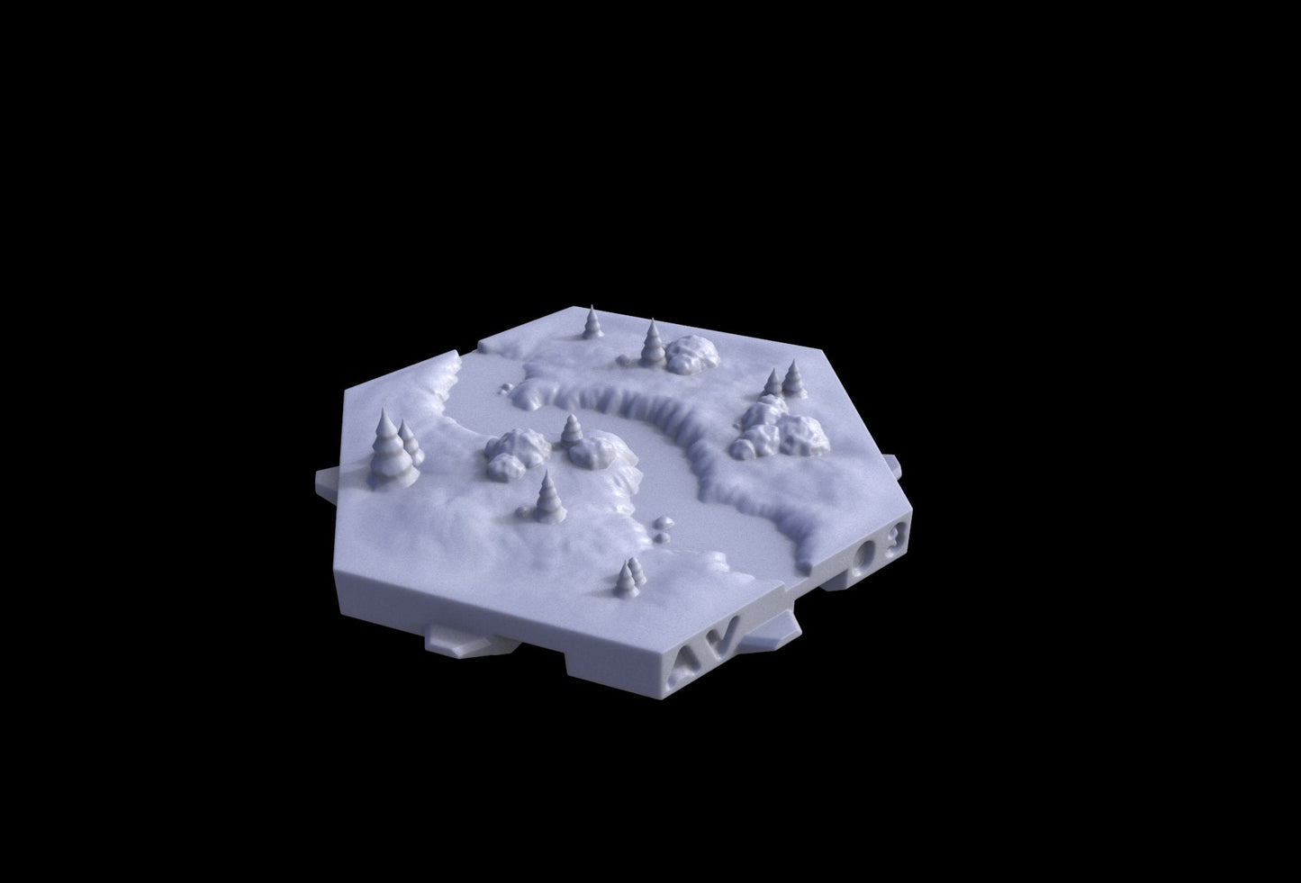 River Tiles - Hexton Hills Hex Map Tiles - colour option