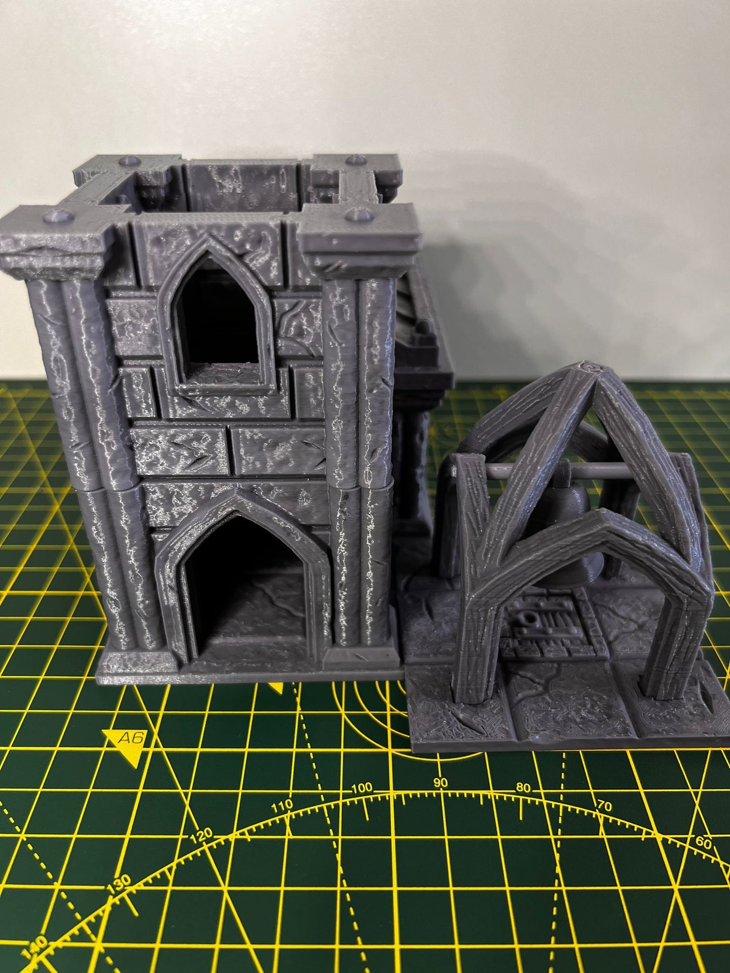 Church with Tower - Scenic DnD Terrain - Halloween Decoration - colour option
