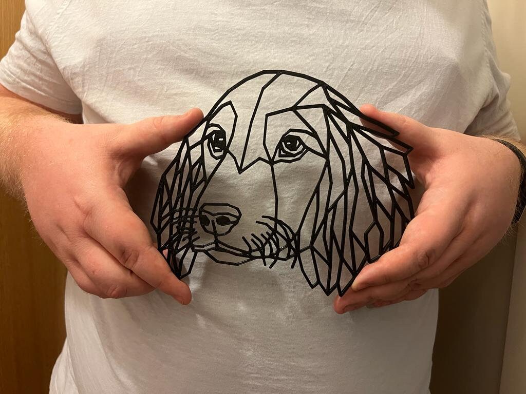 Geometric Cocker Spaniel Wall Art - detail view