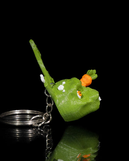 Zombunny Rabbit Keyring - detail view
