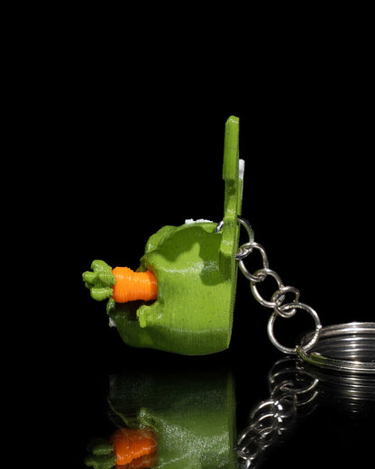 Zombunny Rabbit Keyring - scale view