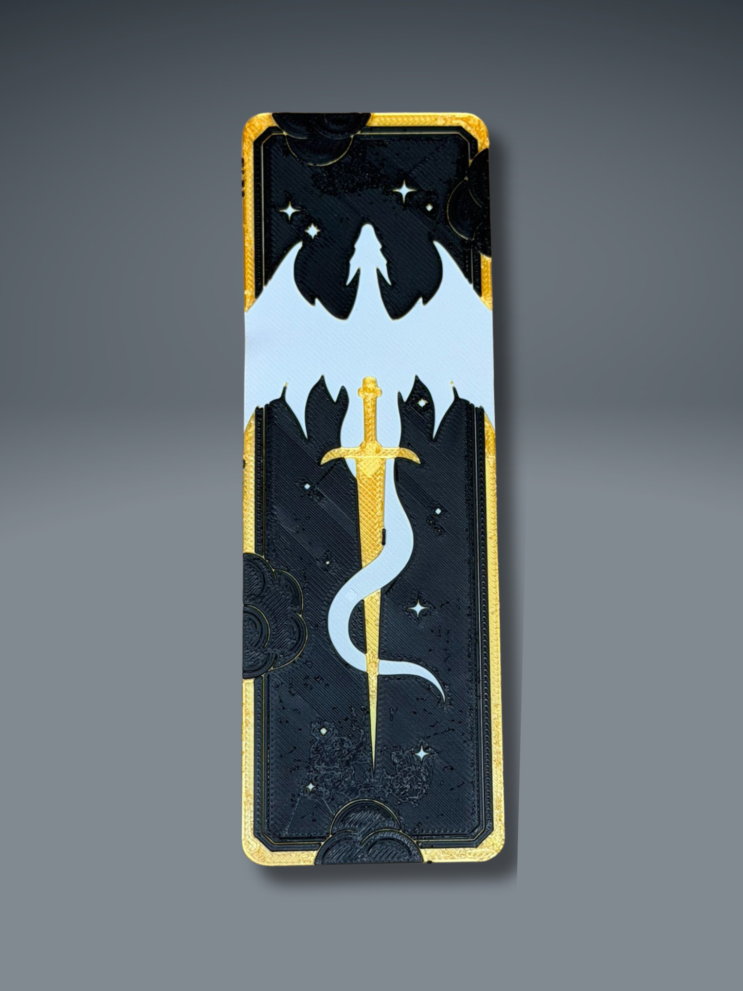 Dragon Bookmark Set 1 - 3D Printed Bookmarks - scale view