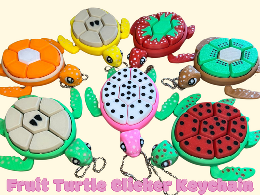 Fruit Turtle Clicker Keyring - product photo