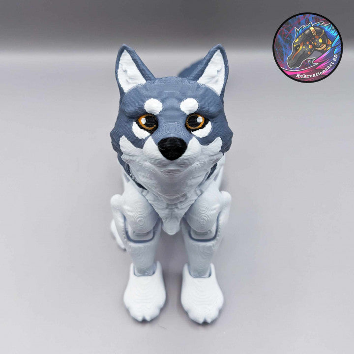 Realistic Wolf Articulated Fidget Toy - alternate angle