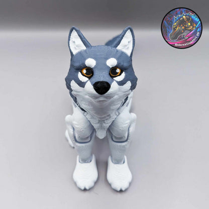 Realistic Wolf Articulated Fidget Toy - alternate angle