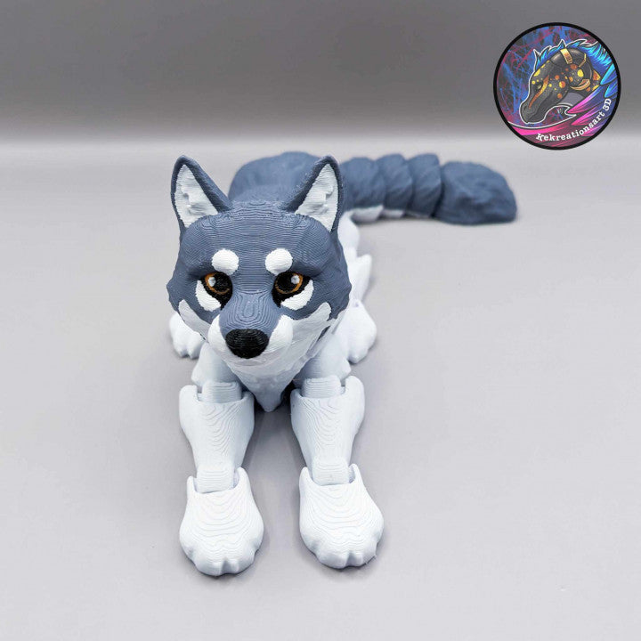 Realistic Wolf Articulated Fidget Toy - colour option