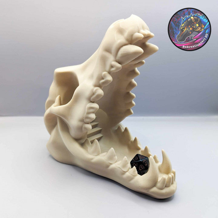 Wolf Skull Dice Tower and Ornament - product photo