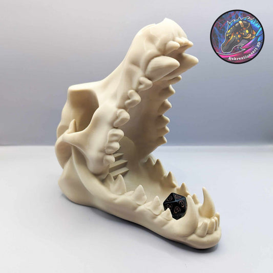 Wolf Skull Dice Tower and Ornament - Kekreations