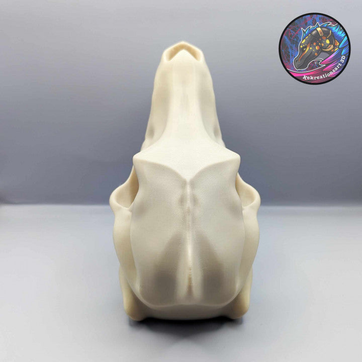 Wolf Skull Dice Tower and Ornament - scale view