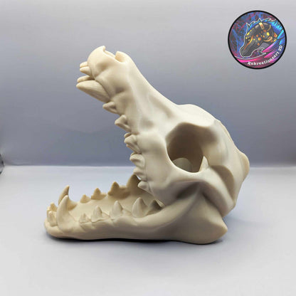 Wolf Skull Dice Tower and Ornament - display example