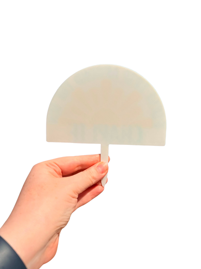 Personalised First Trip Around The Sun Cake Topper (Semi-Circle)