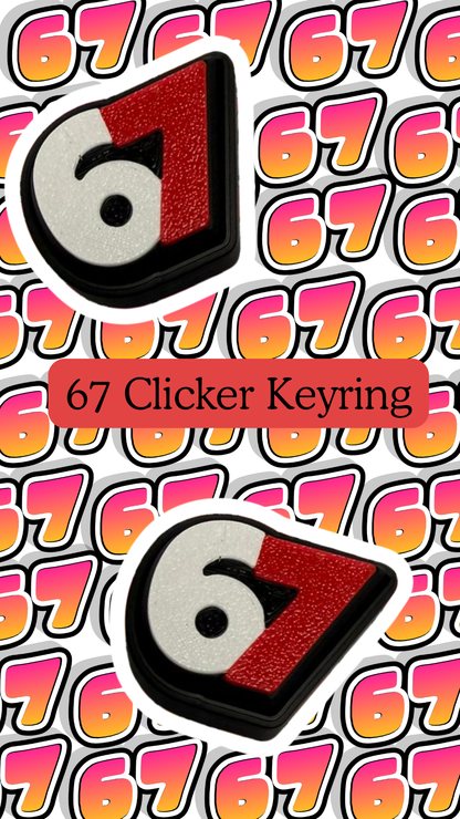 67 Meme Fidget Clicker Keyring - Stress, Anxiety Relief ADHD - Christmas Stocking Filler