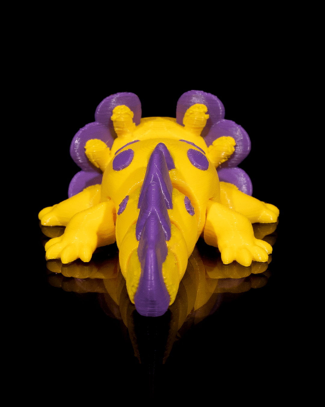 Baby Split Axolotl Articulated Fidget Toy - scale view