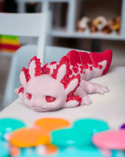 Baby Tart Axolotl Articulated Fidget Toy - display example