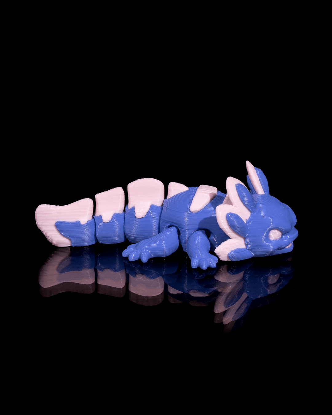 Baby Velvet Axolotl Articulated Fidget Toy - detail view
