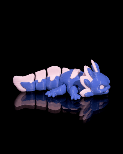 Baby Velvet Axolotl Articulated Fidget Toy - detail view