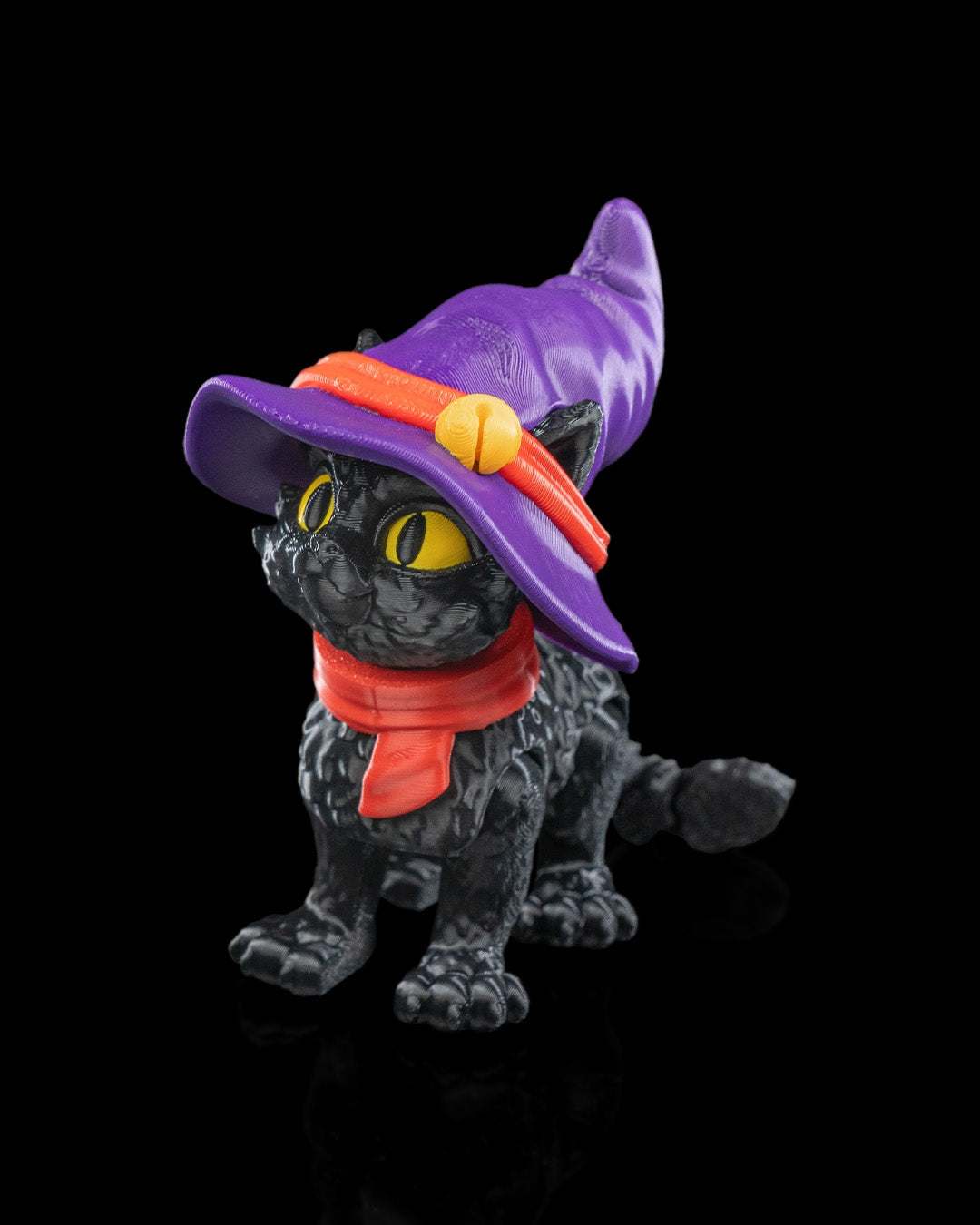 Halloween Cat in a Hat Articulated Fidget Toy - product photo