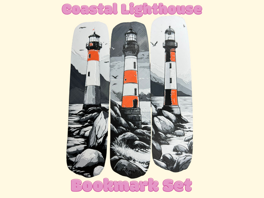 Coastal Lighthouse Bookmark Set - product photo