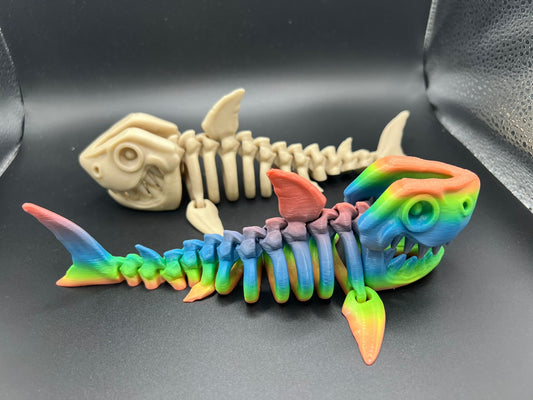 Articulated Fidget Skeleton Shark - Collectible Display Toy - product photo