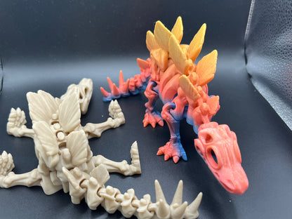 Articulated Fidget Skeleton Stegosaurus Dinosaur - Collectible Display Toy - detail view