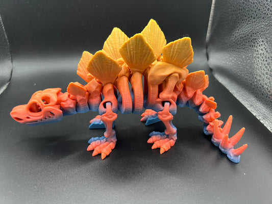 Articulated Fidget Skeleton Stegosaurus Dinosaur - Collectible Display Toy - product photo