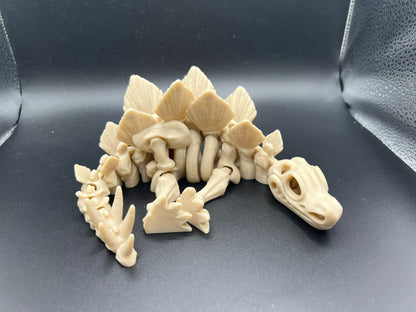 Articulated Fidget Skeleton Stegosaurus Dinosaur - Collectible Display Toy - alternate angle