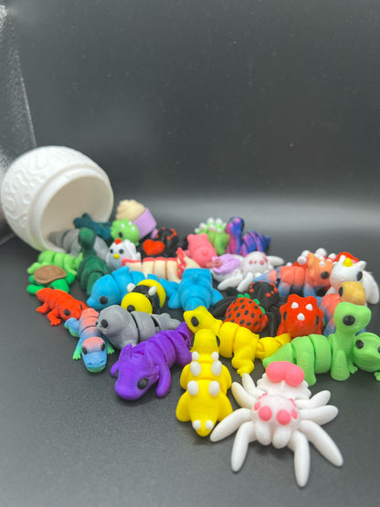 Mystery Egg! - Contains 6 Exciting Tiny Animals and Creatures - Thousands of potential minis! - colour option