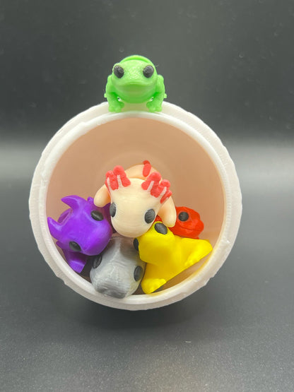 Mystery Egg! - Contains 6 Exciting Tiny Animals and Creatures - Thousands of potential minis! - alternate angle