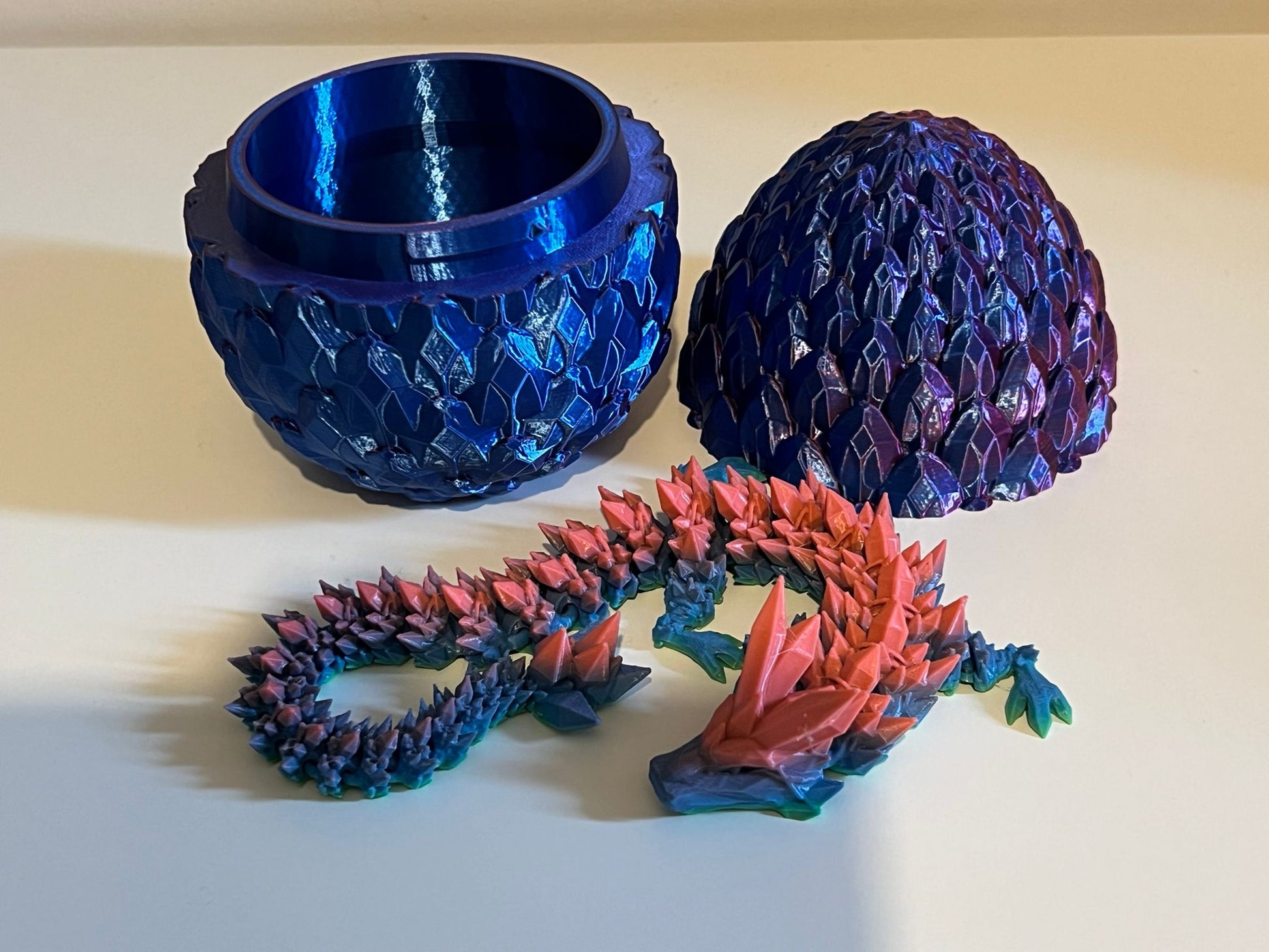 Mythical Crystal Dragon and Egg - scale view
