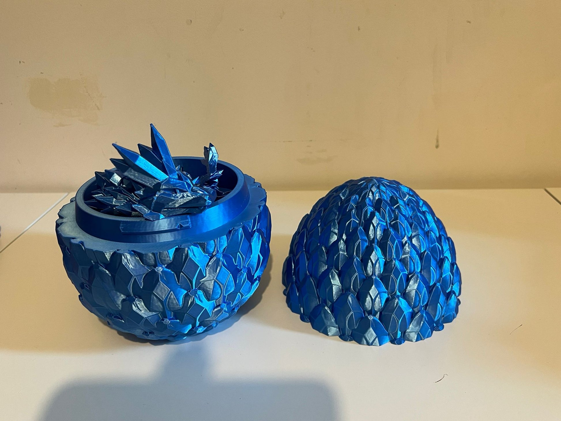 Mythical Crystal Dragon and Egg - detail view