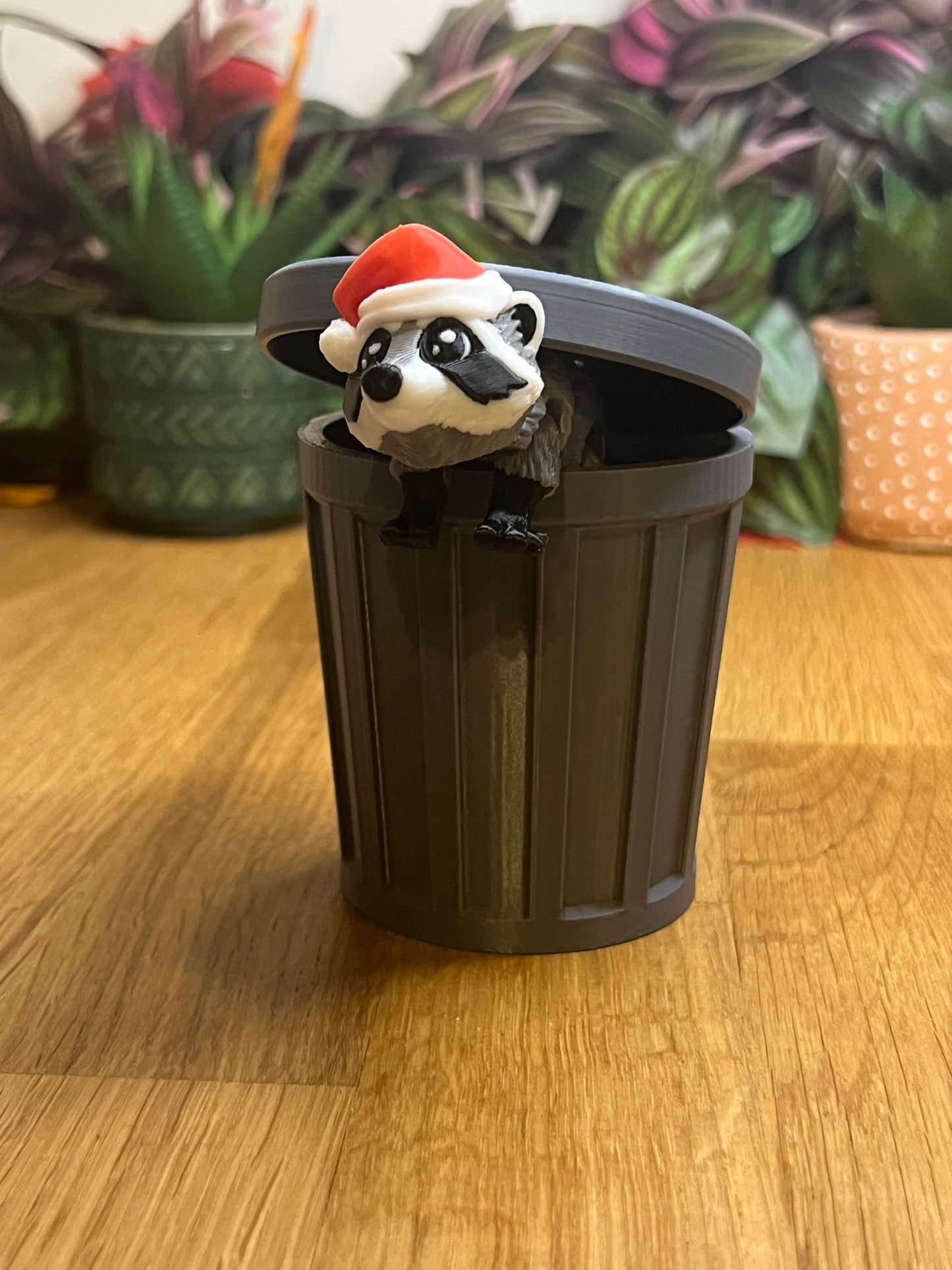 Mini Christmas Raccoon - Fidget Toy, Festive Decor - product photo