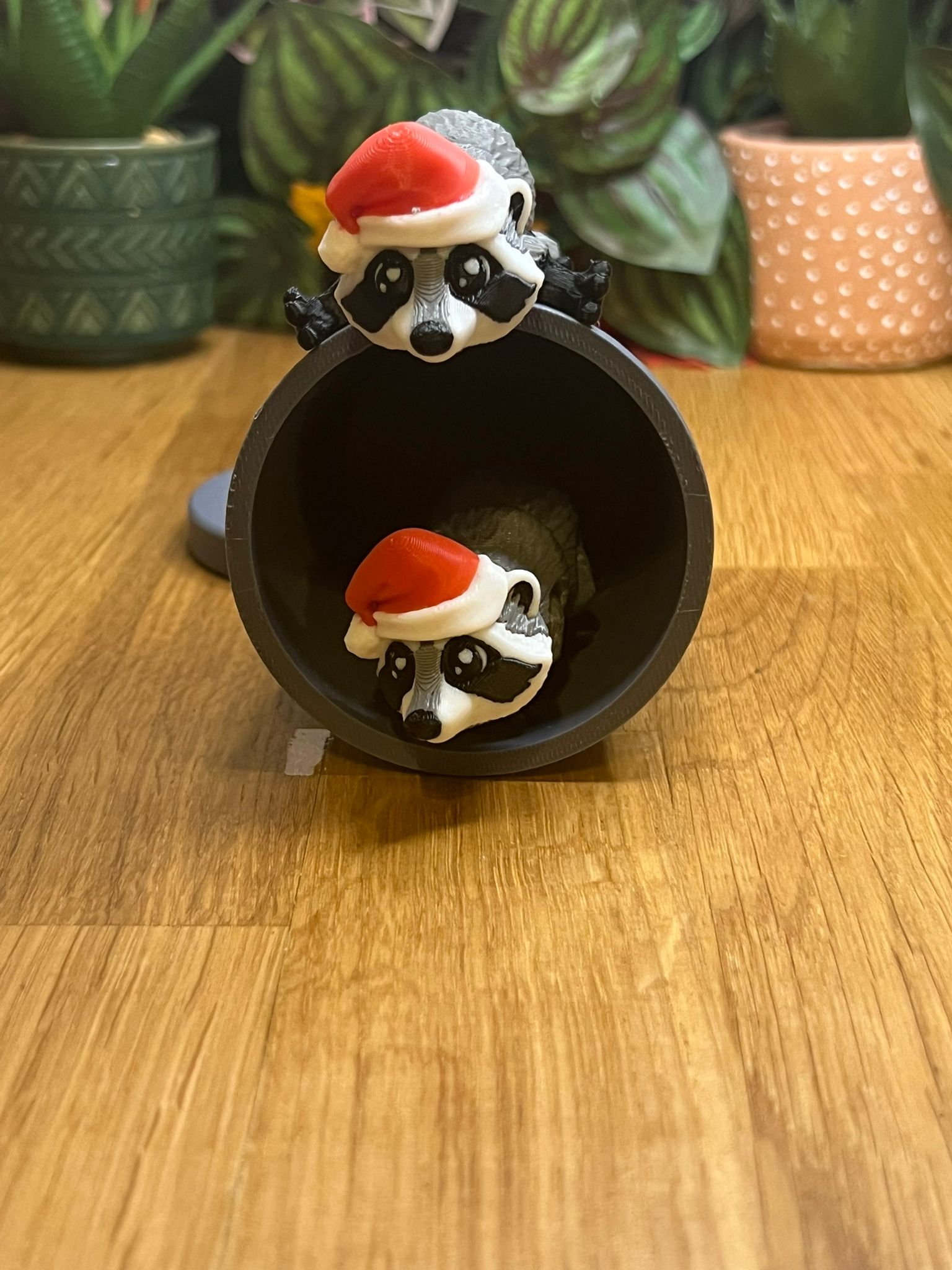 Mini Christmas Raccoon - Fidget Toy, Festive Decor - colour option