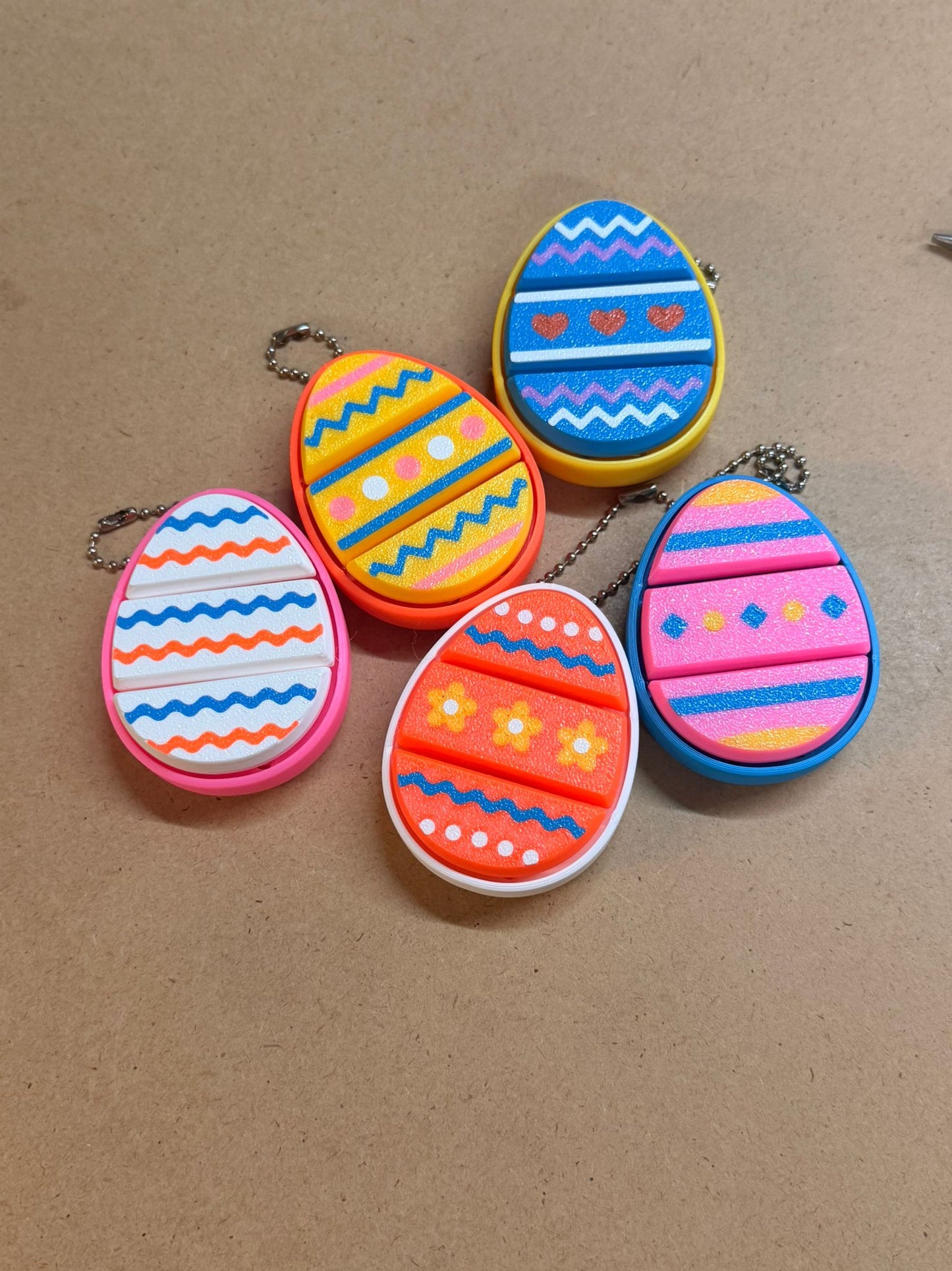 Easter Egg Fidget Keyring Set