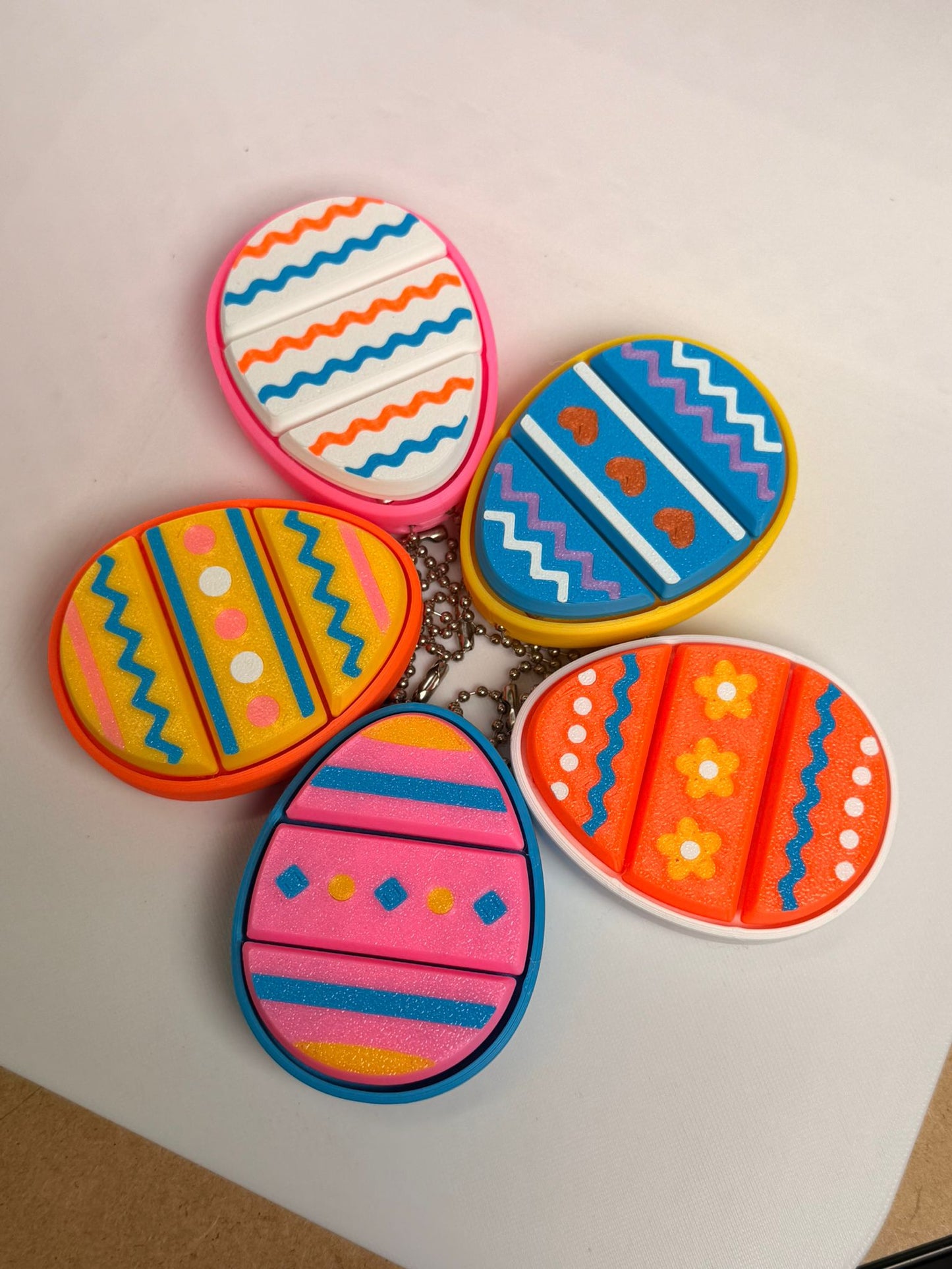 Easter Egg Fidget Keyring Set