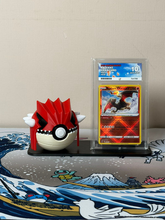 Groudon Character Ball Trading Card Display Stand - product photo
