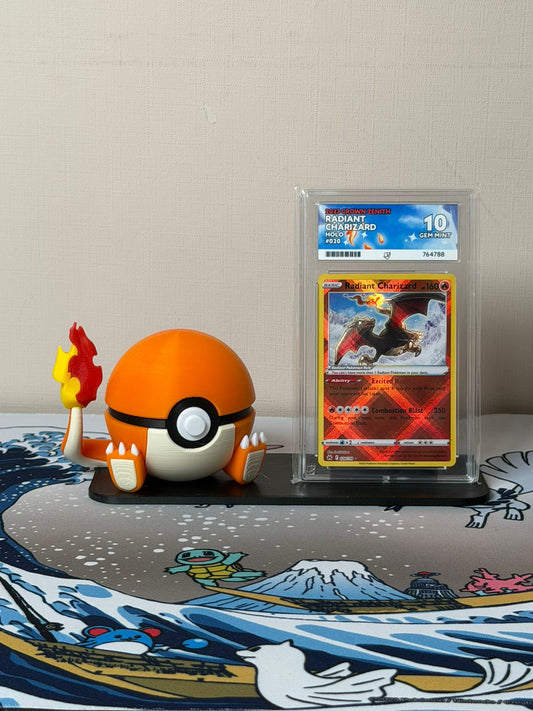Charmander Character Ball Trading Card Display Stand - product photo