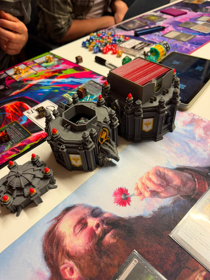 Dragon School Deckbox - 3D Printed EDH Card Storage for 100+ Sleeved TCG Cards
