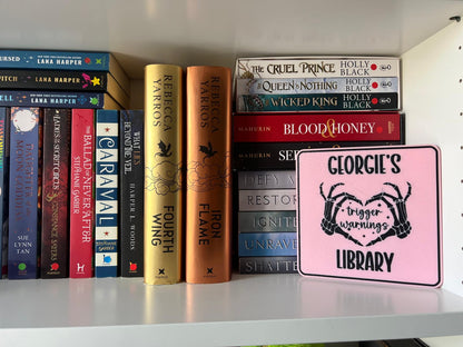 Trigger Warning Personalised Library Sign
