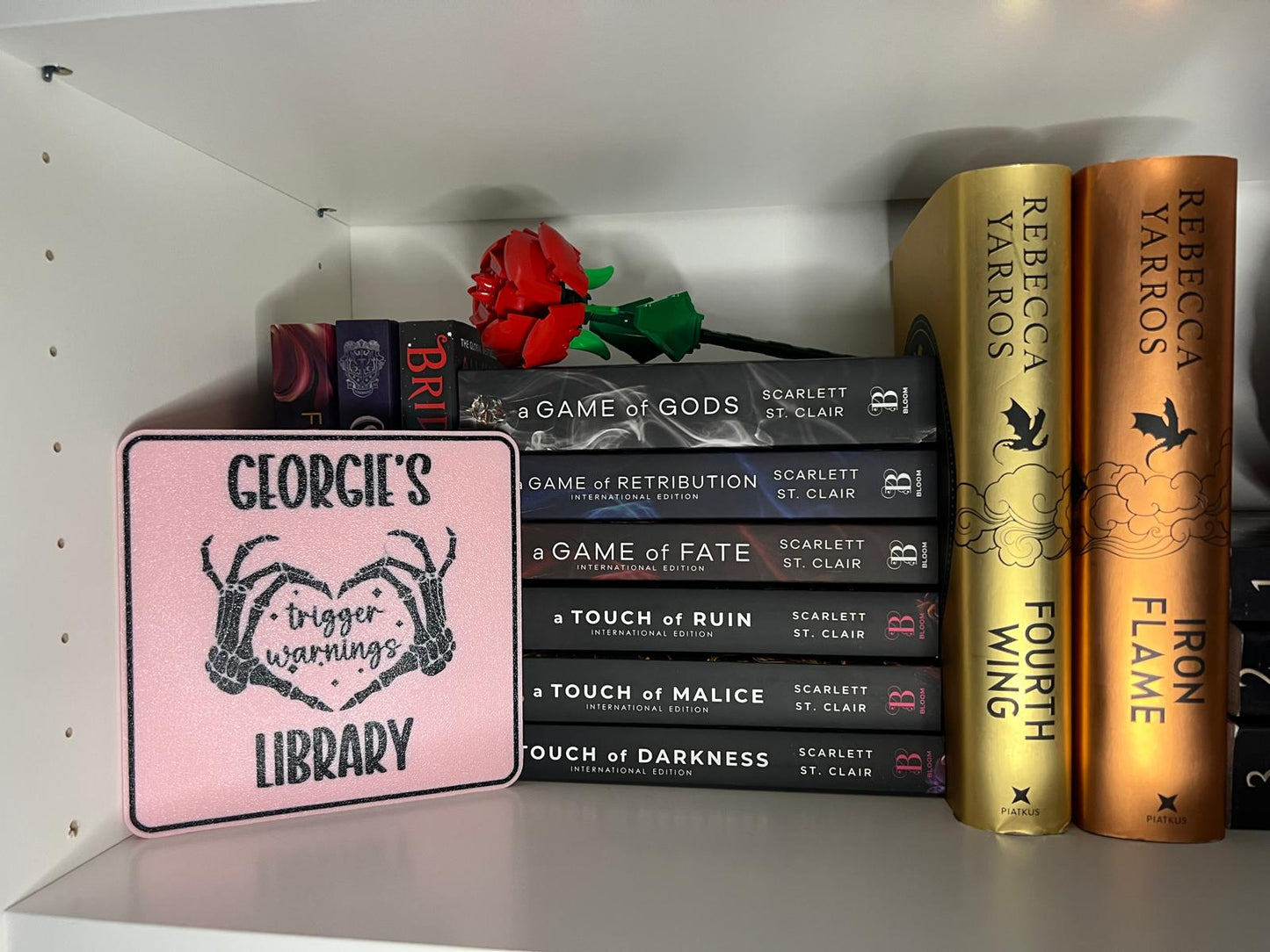 Trigger Warning Personalised Library Sign