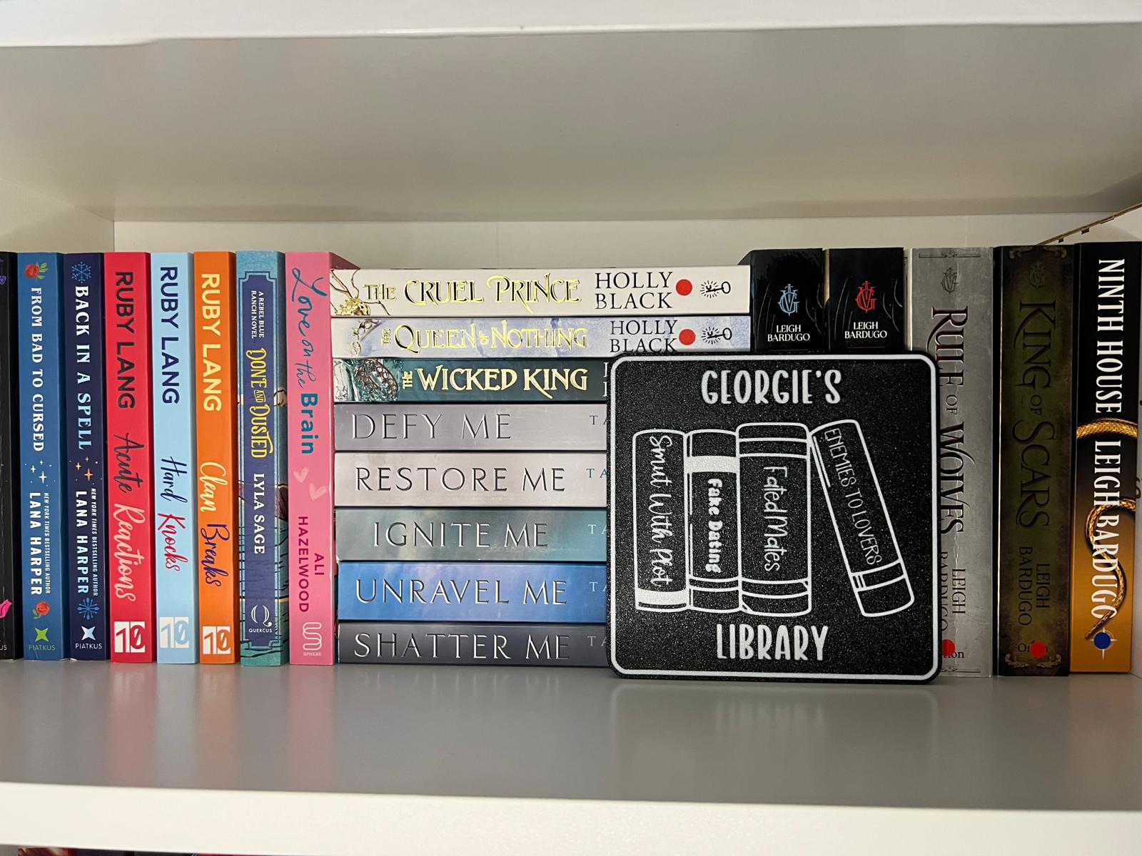 Book Trope Personalised Library Sign - alternate angle