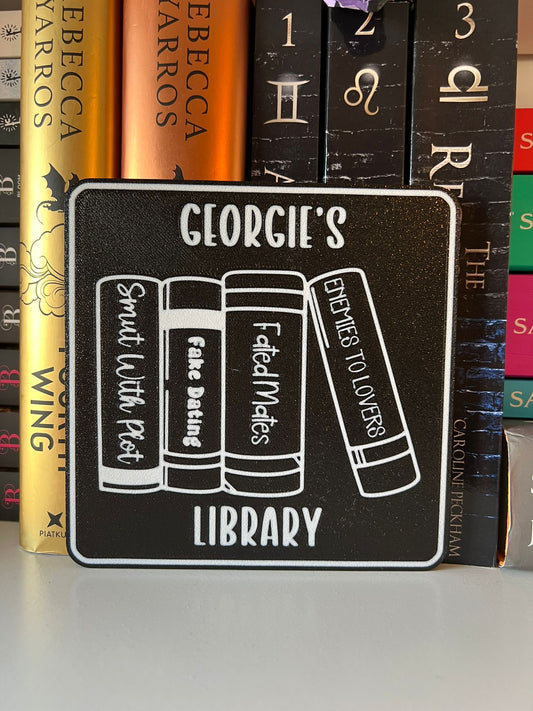 Book Trope Personalised Library Sign - product photo