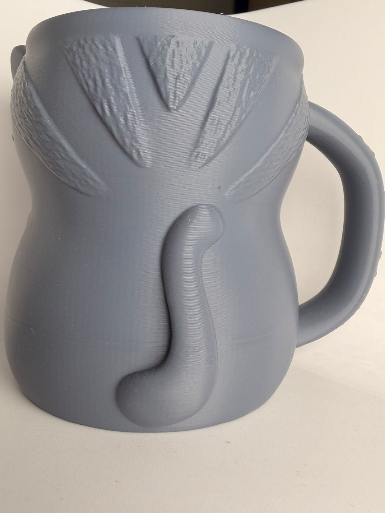Cuddles the Cat Ice Cream Holder - 3D Printed Cute Ice Pint Holder - scale view