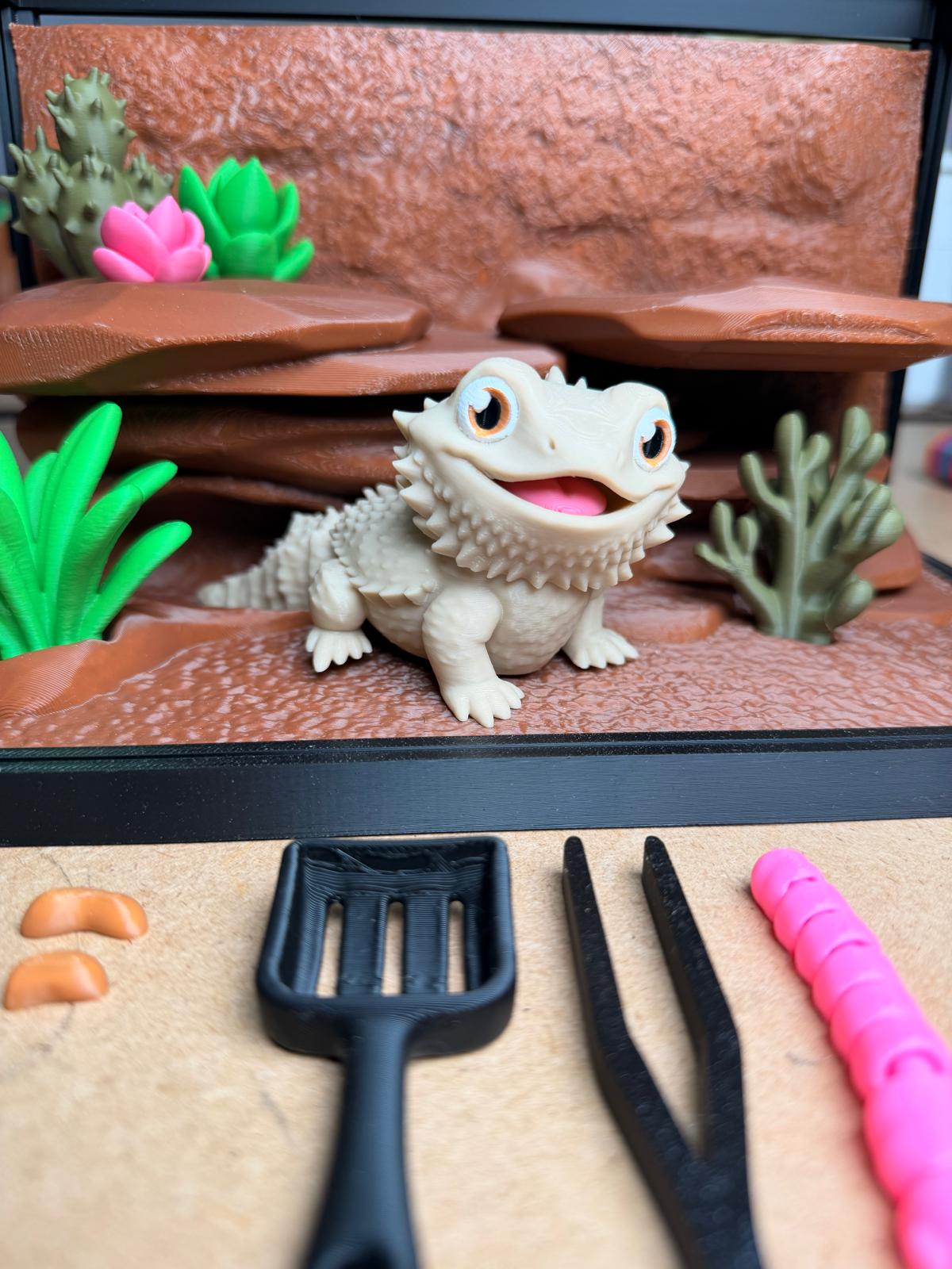 Fidget Bearded Dragon Playset - Fun Articulated Pet