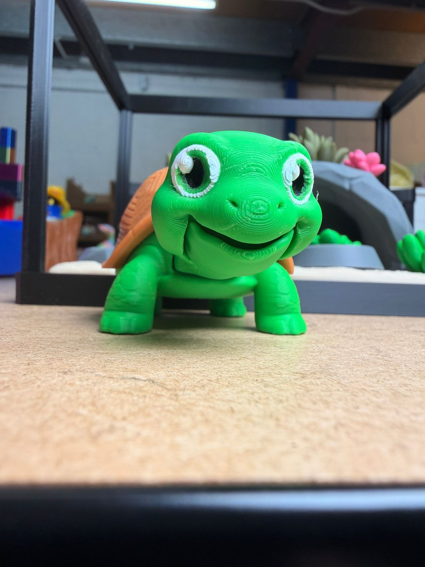 Fidget Tortoise Playset with 3D-Printed Tactile Figure Detailed Tank Environment Interactive Care Set & Stress Relief
