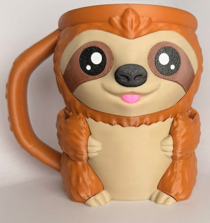 Sammy the Sloth Ice Cream Holder - 3D Printed Cute Ice Pint Holder - scale view