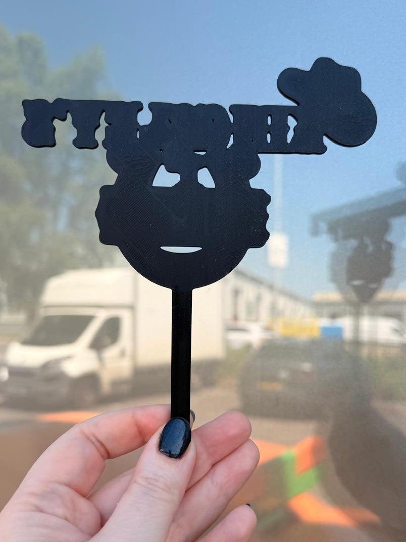 Personalised First Rodeo Birthday Cake Topper - detail view